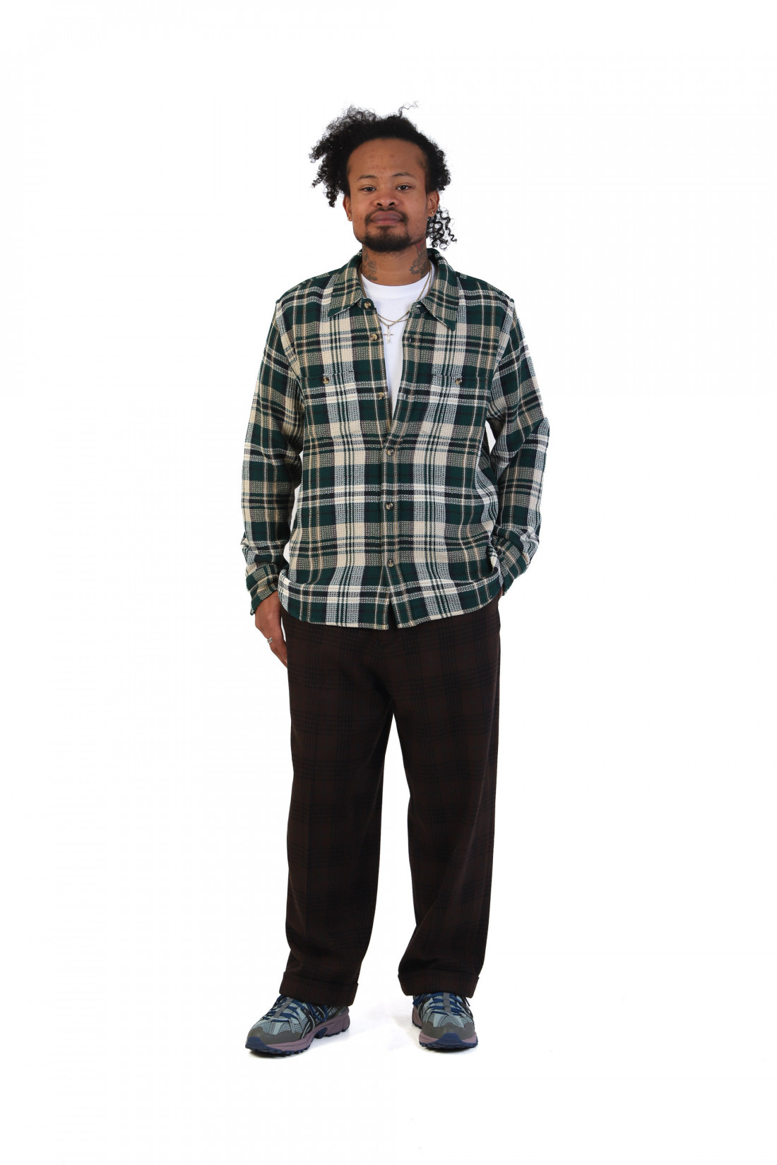 Glen falls waffle madras ls Green