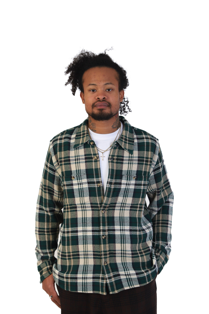 Glen falls waffle madras ls Green