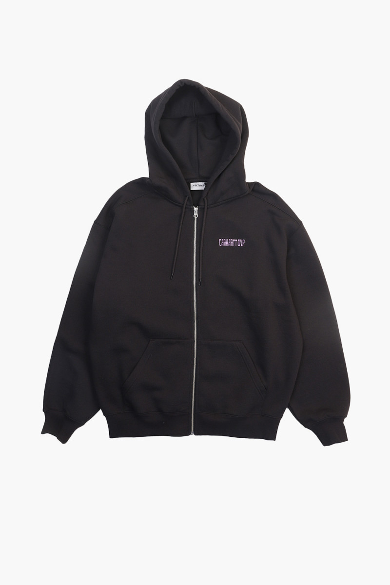 Hooded think tank sweat jacket Black/purple