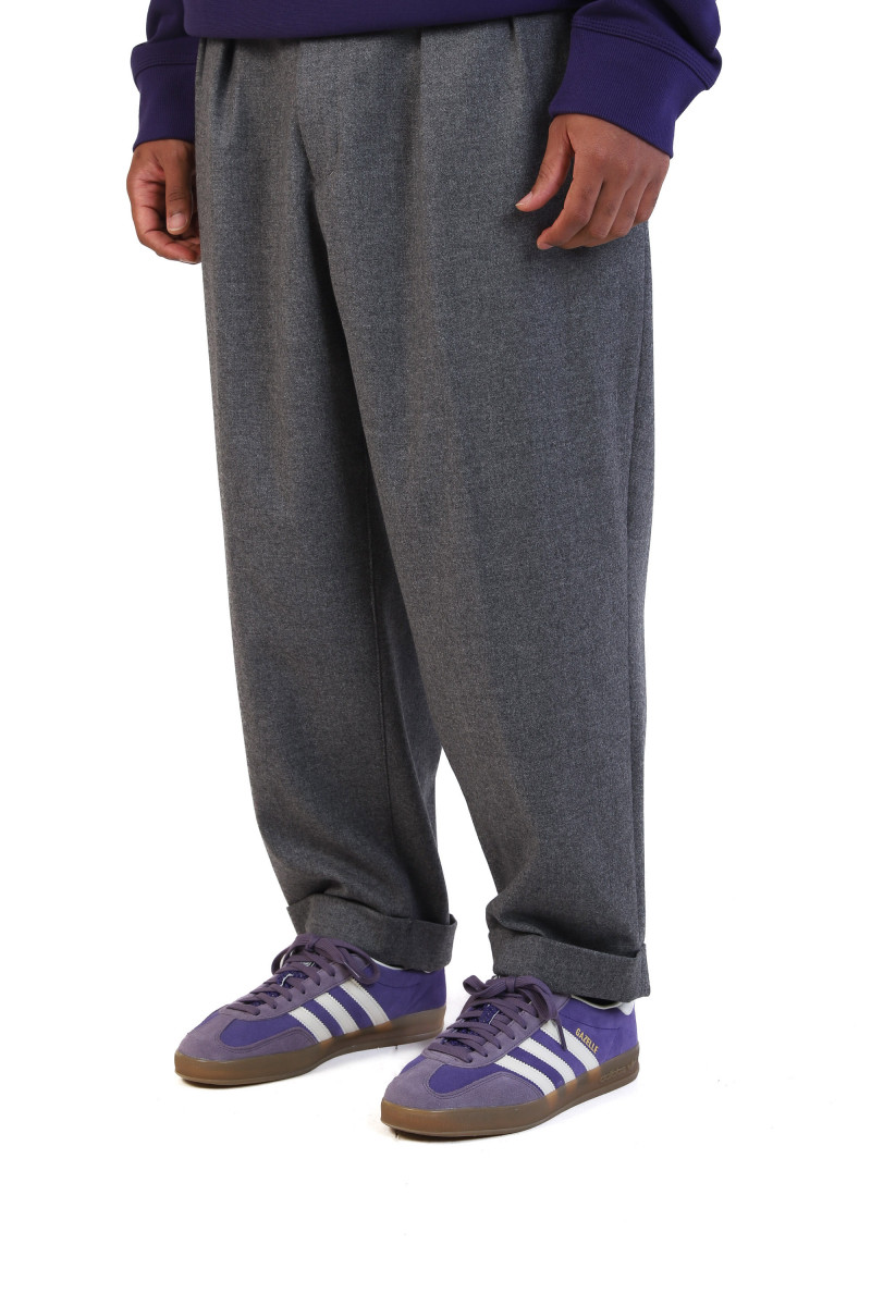 2 pleats trousers flannel Grey