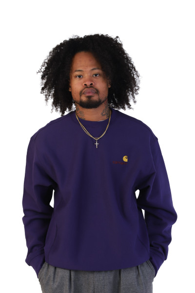 Carhartt wip American script sweat Aura - GRADUATE STORE