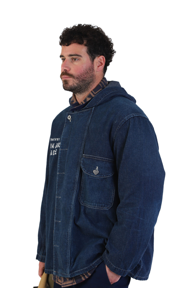 Denim hooded jacket Indigo