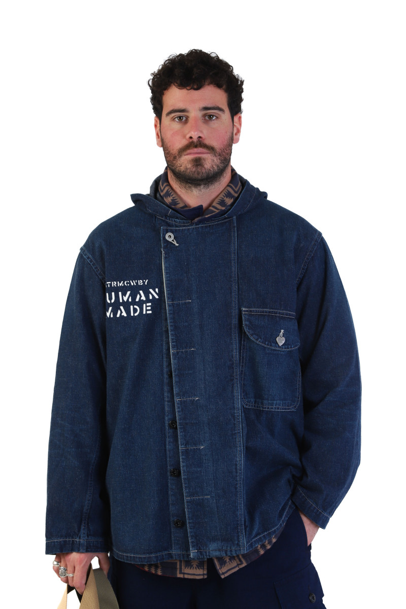 Denim hooded jacket Indigo