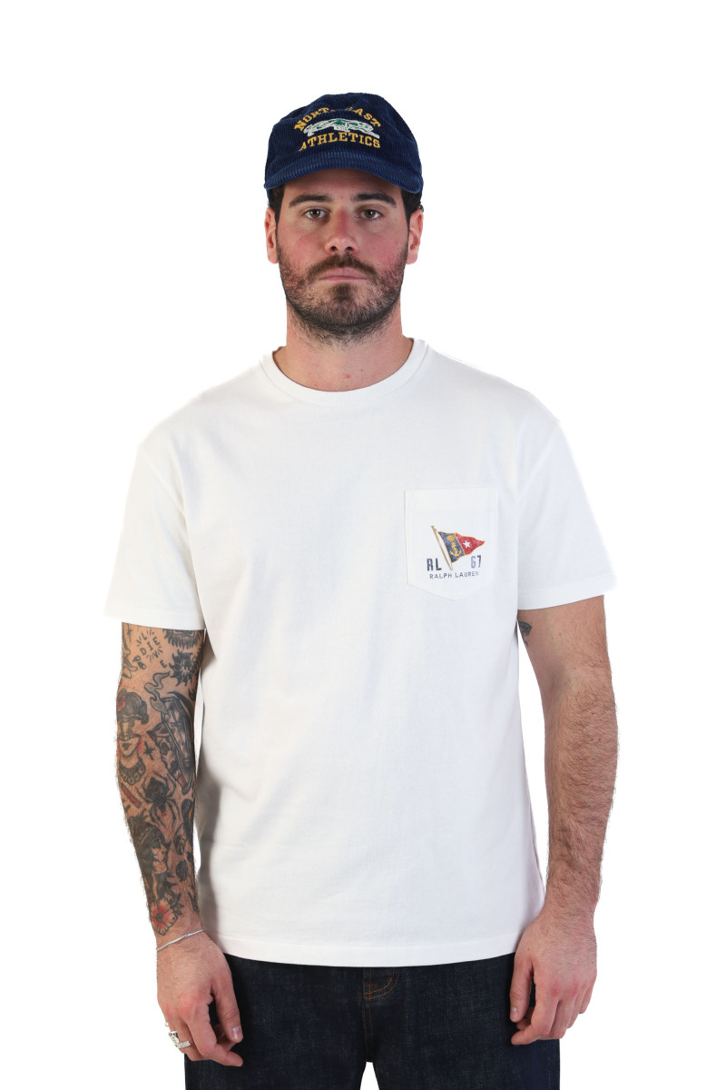 Classic fit jersey graphic tee Deckwash white