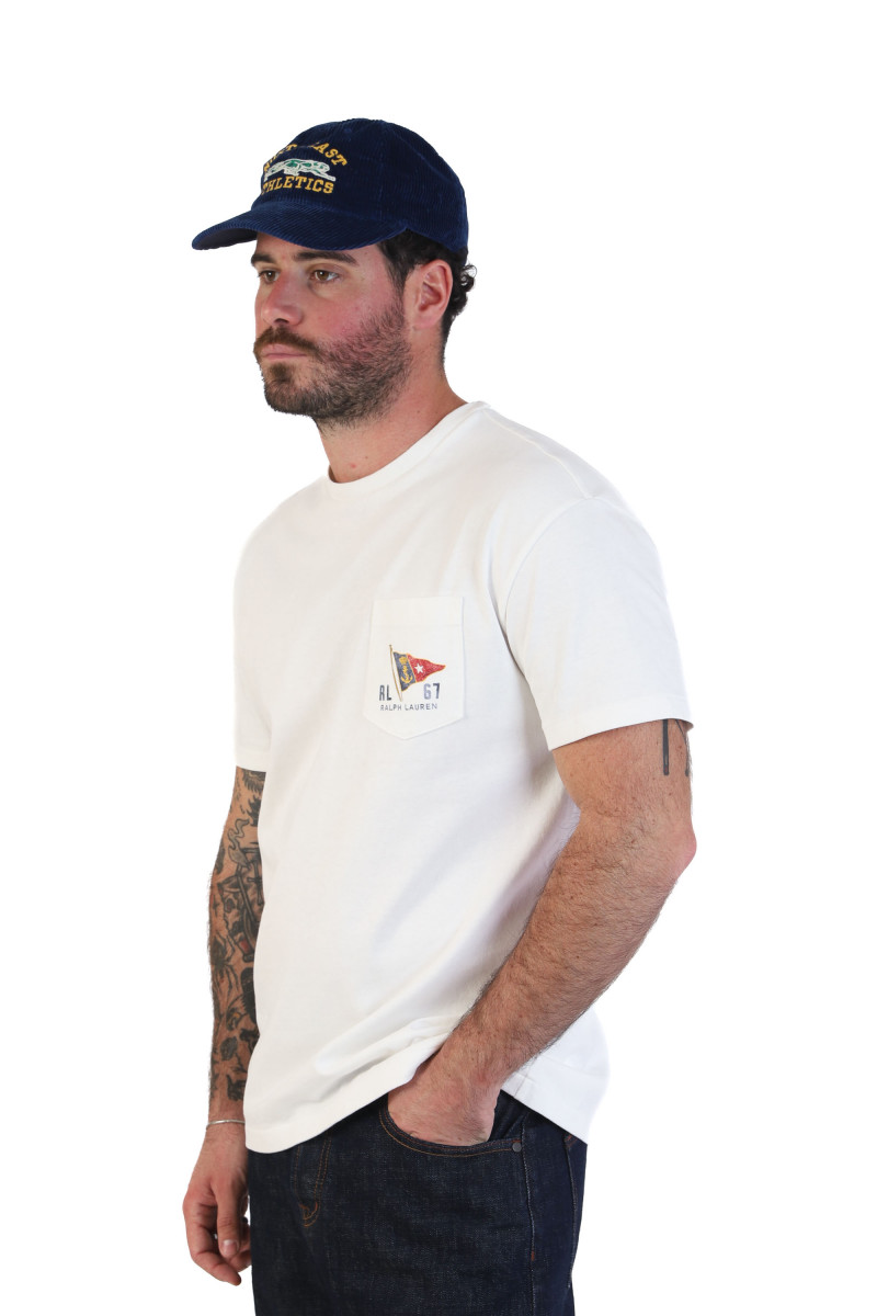 Classic fit jersey graphic tee Deckwash white