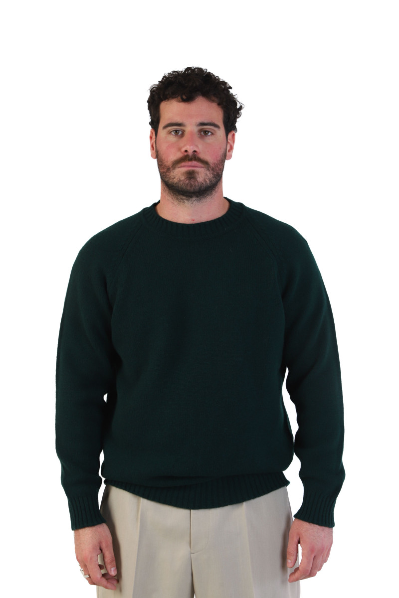 Lowther 47097 raglan sweater Tnt green