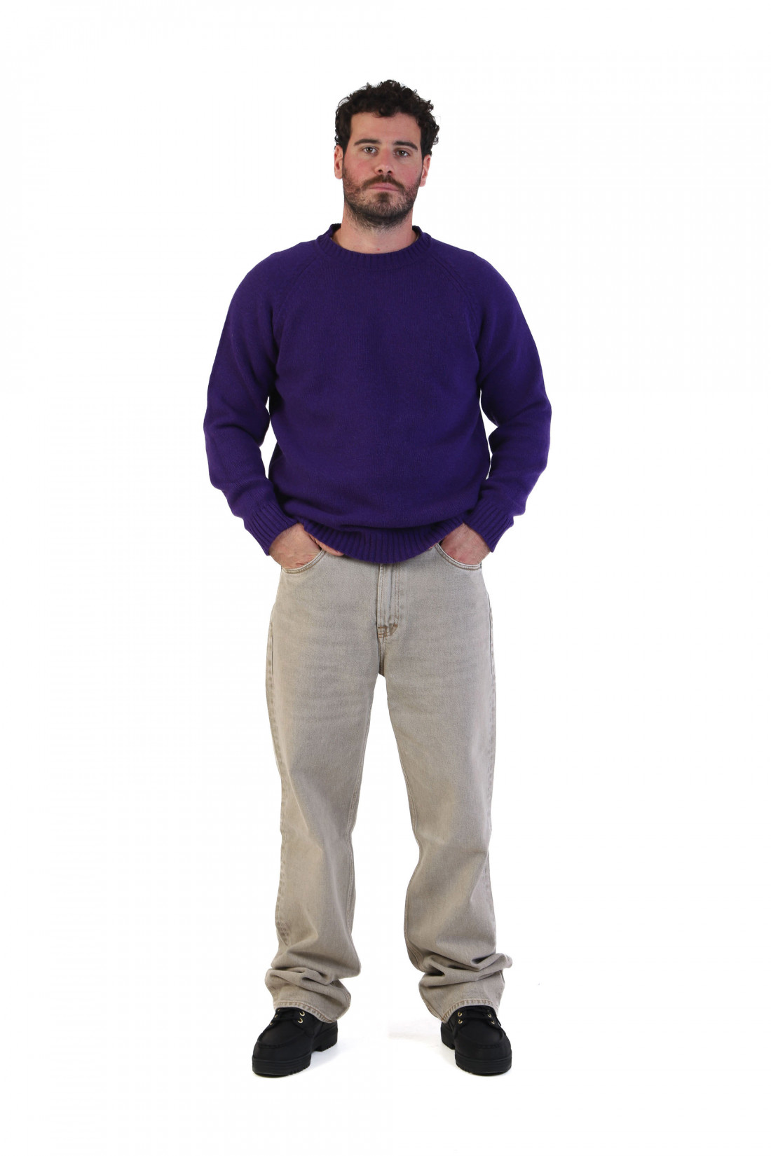 Lowther 47097 raglan sweater Jacaranda