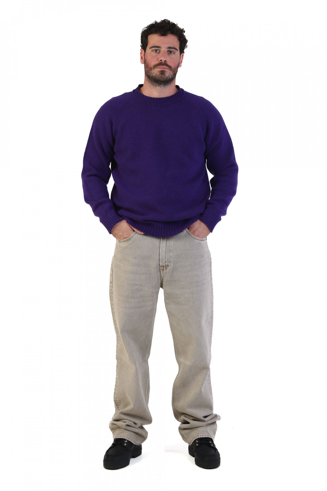 Lowther 47097 raglan sweater Jacaranda