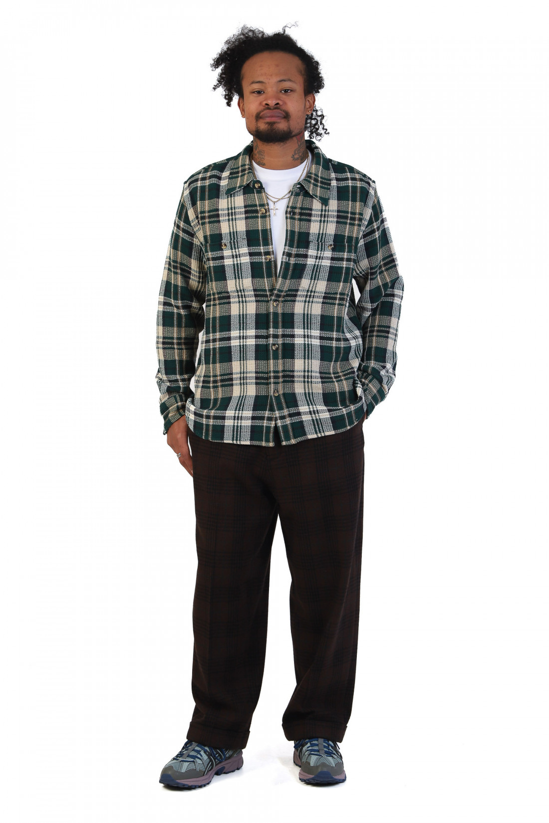 Glen falls waffle madras ls Green