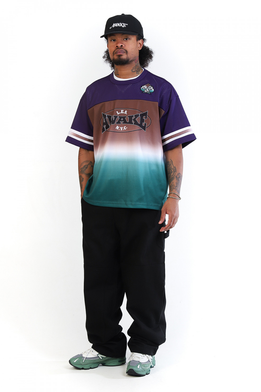 Mesh football jersey Brown multi