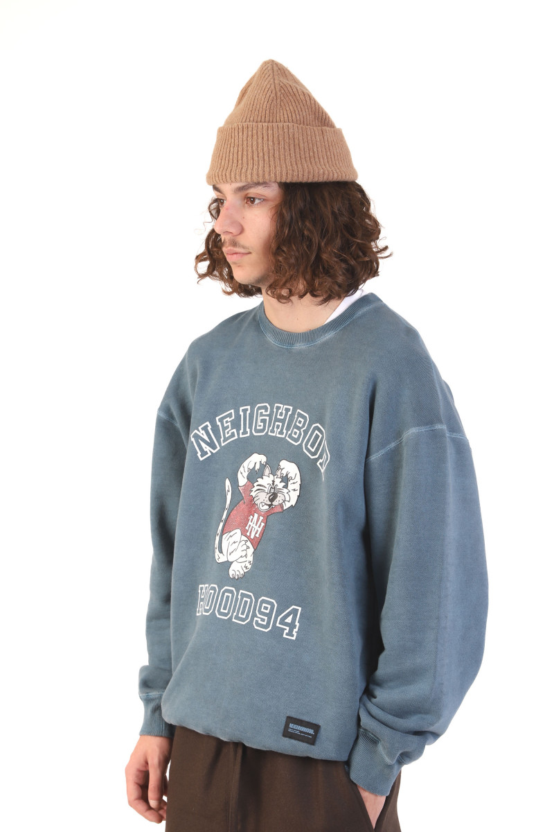 Pigment dyed sweat shirt ls Navy