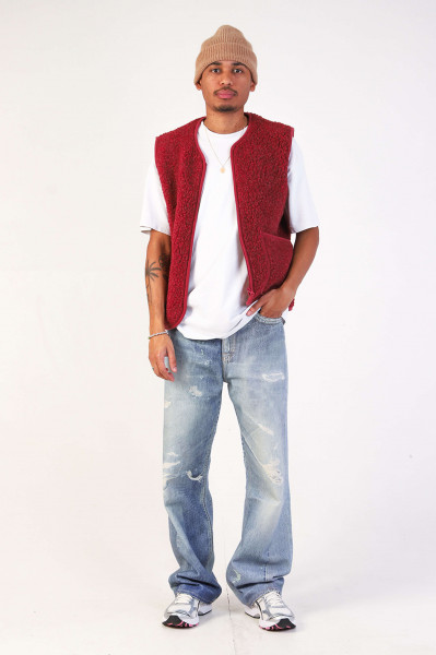 Pepitko vest Dark red