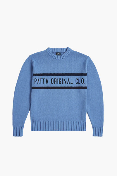 Patta Patta og clothing knitted jump Dusty blue - GRADUATE STORE