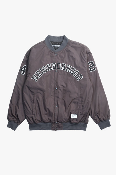 Neighborhood Baseball jacket Charcoal - GRADUATE STORE