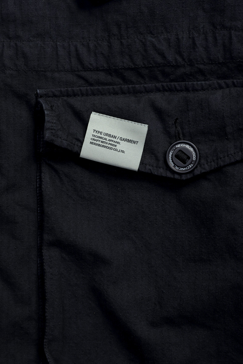 Ripstop smock jacket Black