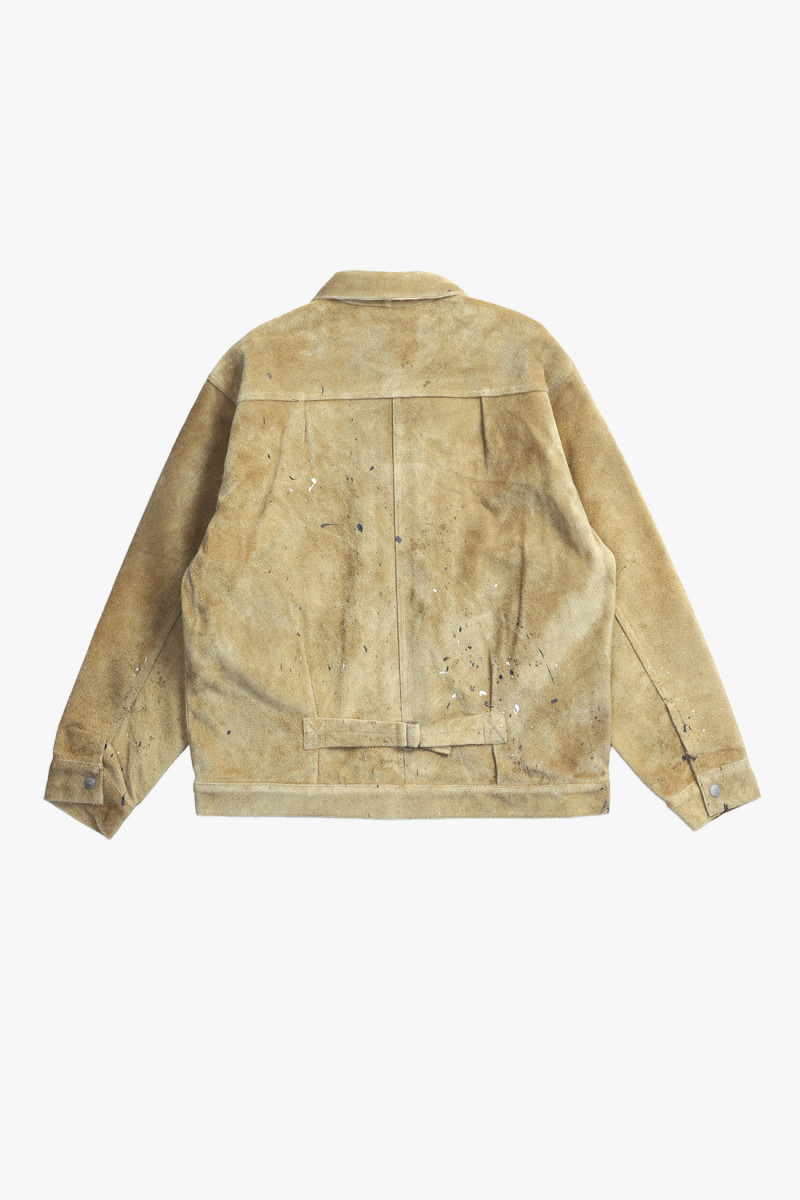 Drip suede jacket Beige