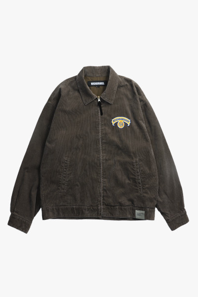 Neighborhood Washed cord work jacket Olive drab - GRADUATE STORE