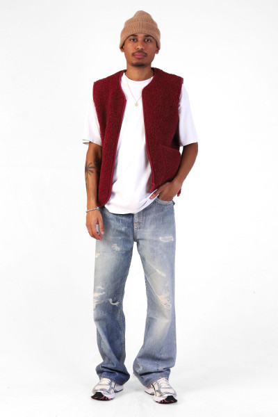 Pepitko vest Dark red