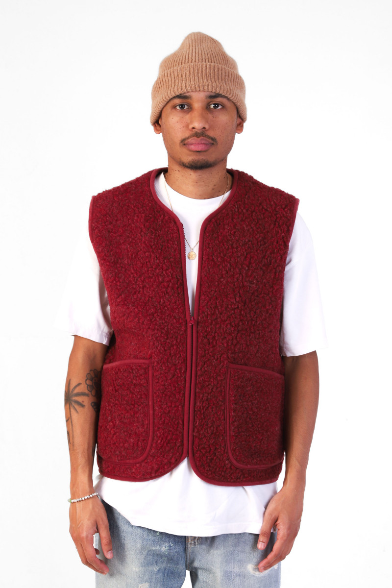 Pepitko vest Dark red