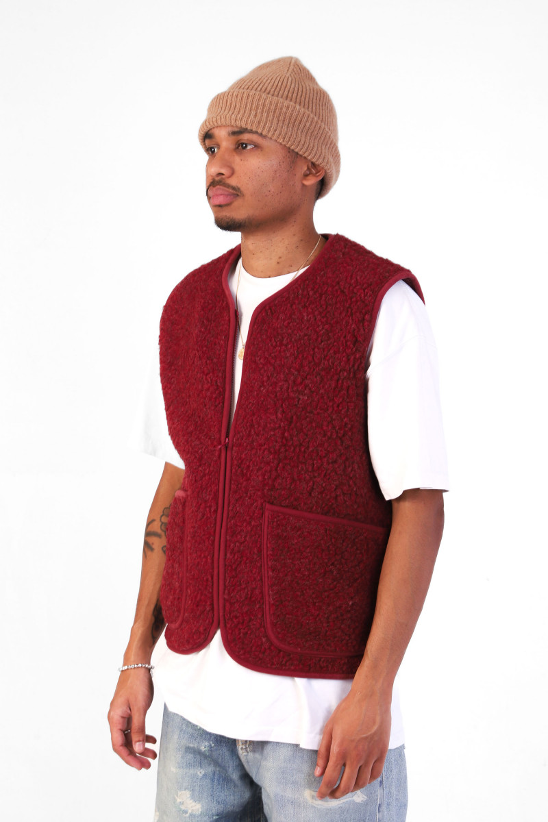 Pepitko vest Dark red