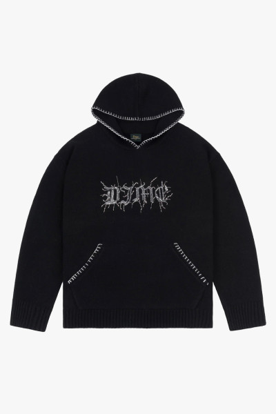 Dime Hardcore wool hoodie Vintage black - GRADUATE STORE