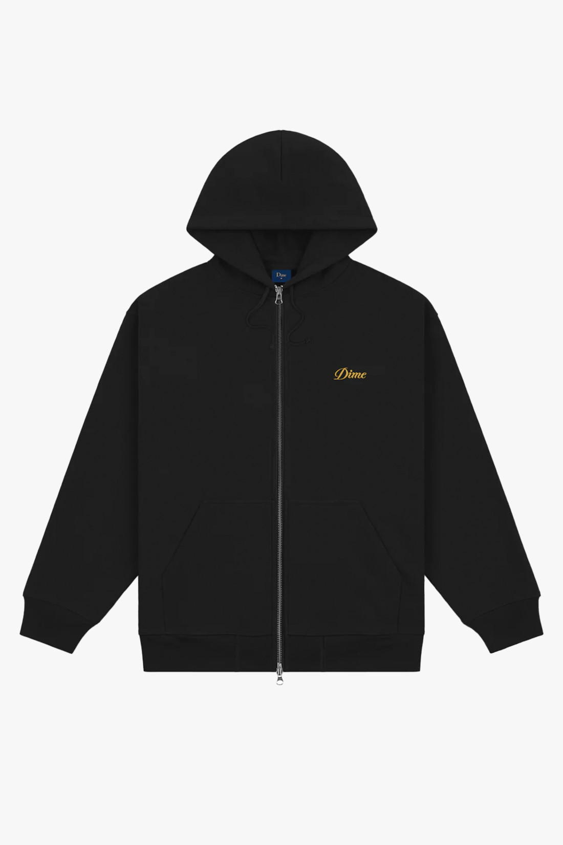 Cursive small logo zip-hoodie Black