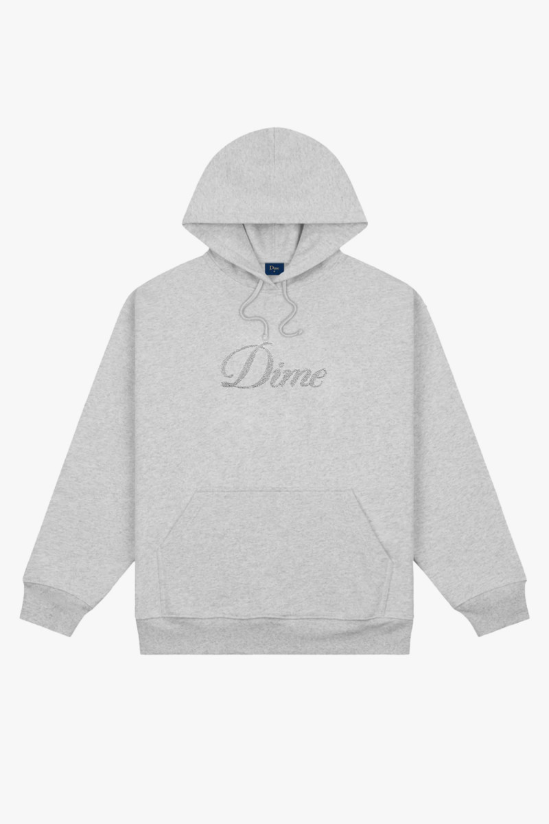 Cursive logo hoodie Heather gray