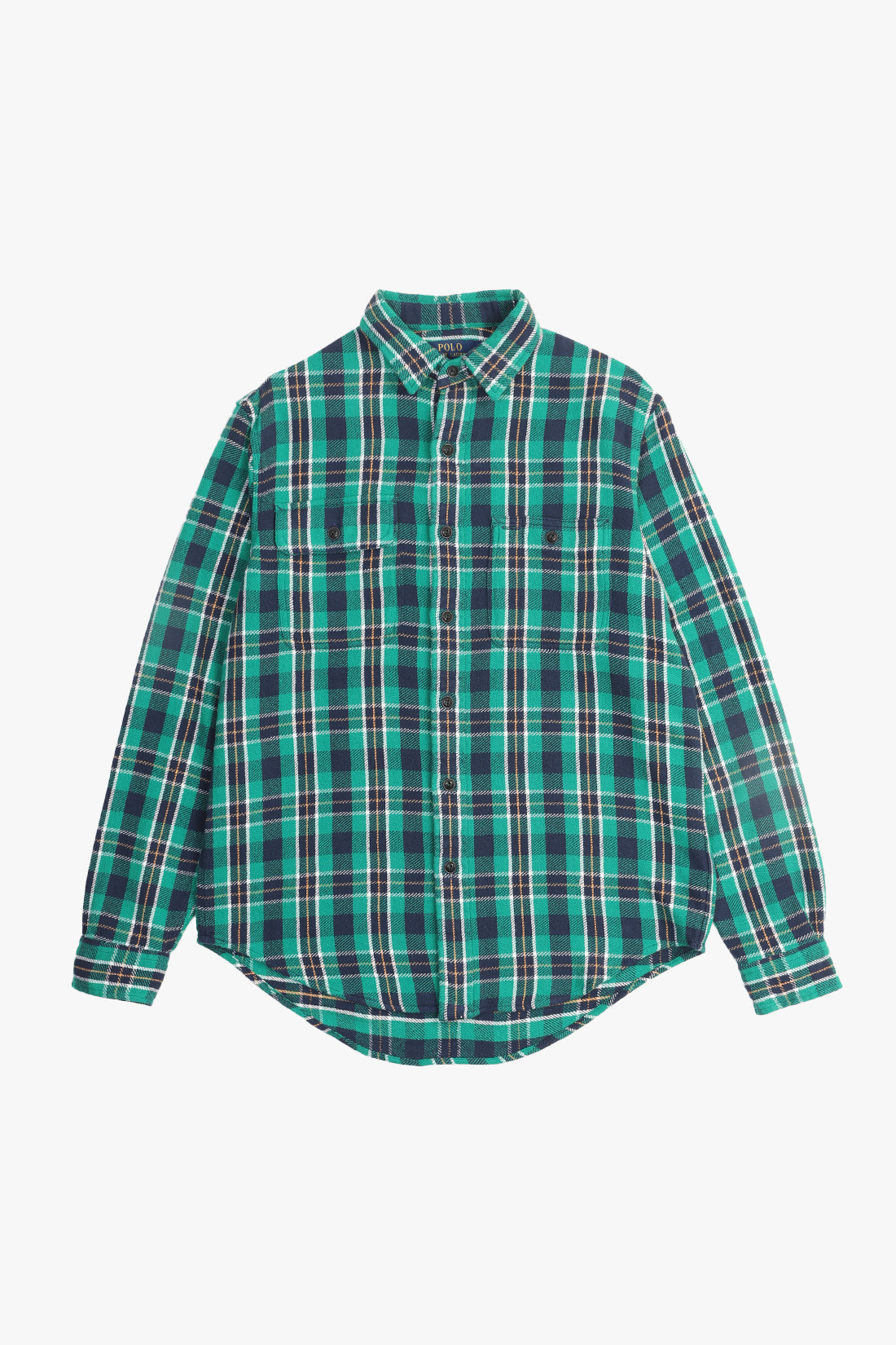 Classic fit flannel workshirt Green multi