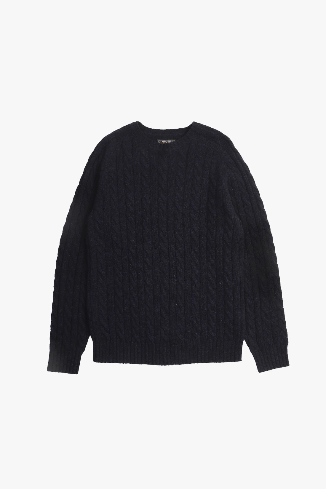 Cable crewneck wool Navy