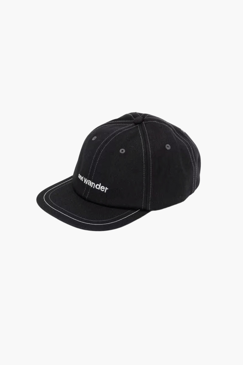 Cotton twill cap Black