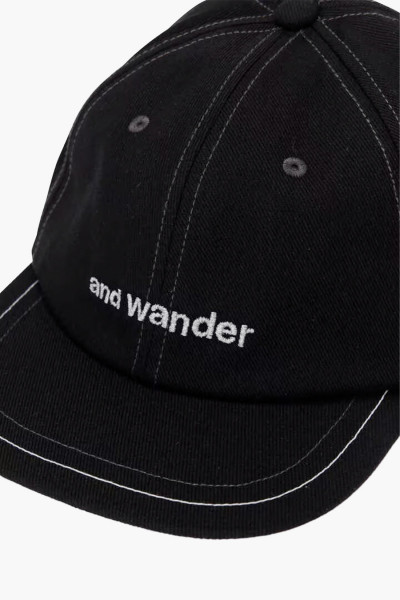 And wander Cotton twill cap Black - GRADUATE STORE