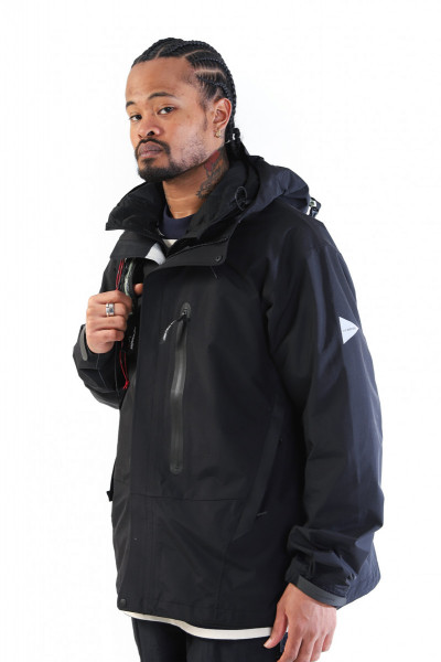 And wander 2.5l hiker rain jacket Black - GRADUATE STORE