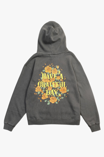 Have a grateful day Rose hoodie sweatshirt Black - GRADUATE STORE