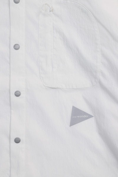 And wander Fleece base ls shirt White - GRADUATE STORE