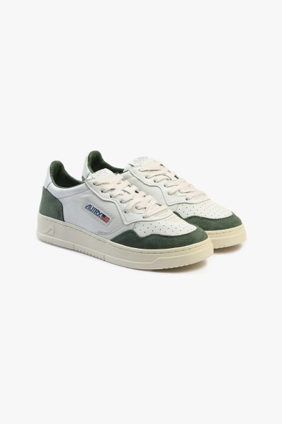 Autry Medalist low gs40 Goat/suede wht/milit - GRADUATE STORE