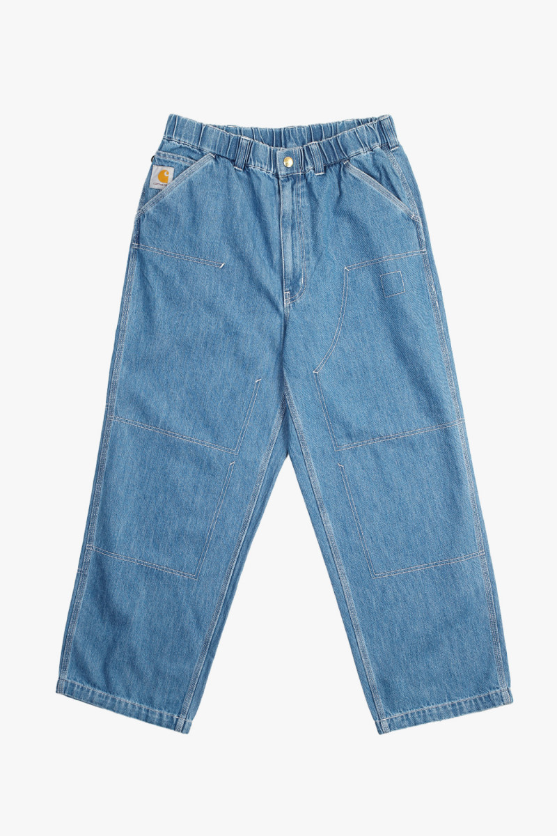 Removed pocket double knee Blue stone washed