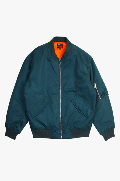 A.p.c. Blouson logan Petrole - GRADUATE STORE