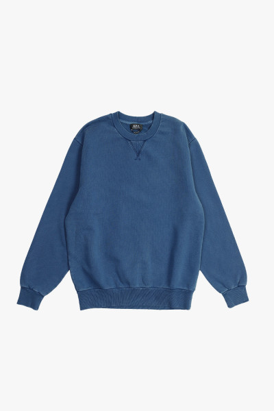 A.p.c. Sweat label h garment dye Marine - GRADUATE STORE