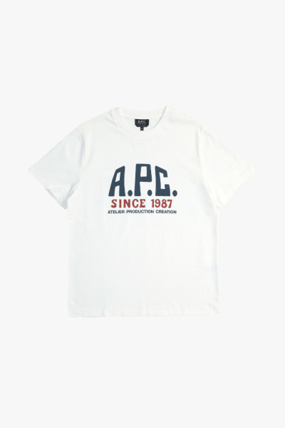 A.p.c. T-shirt print label Blanc - GRADUATE STORE