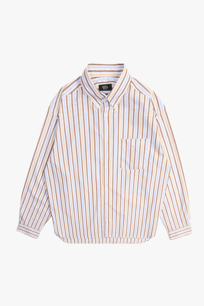 A.p.c. Chemise mateo logo Vanille - GRADUATE STORE