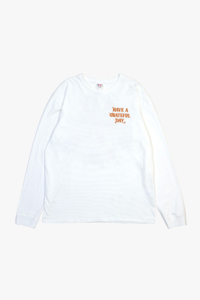 Have a grateful day Rose l/s tee White - GRADUATE STORE