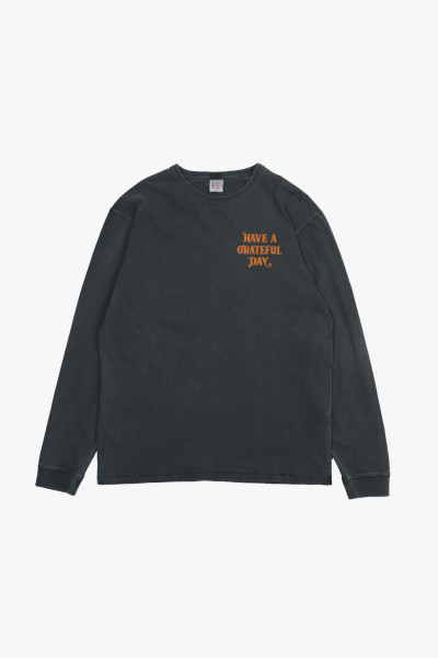 Have a grateful day Rose l/s tee Black - GRADUATE STORE