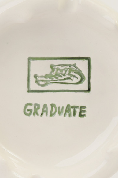 Graduate Rond crocodile teeth ashtray White/green - GRADUATE STORE