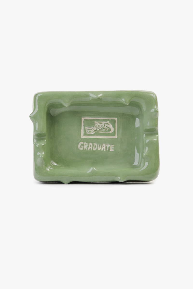 Square crocodile teeth ashtray Green/white