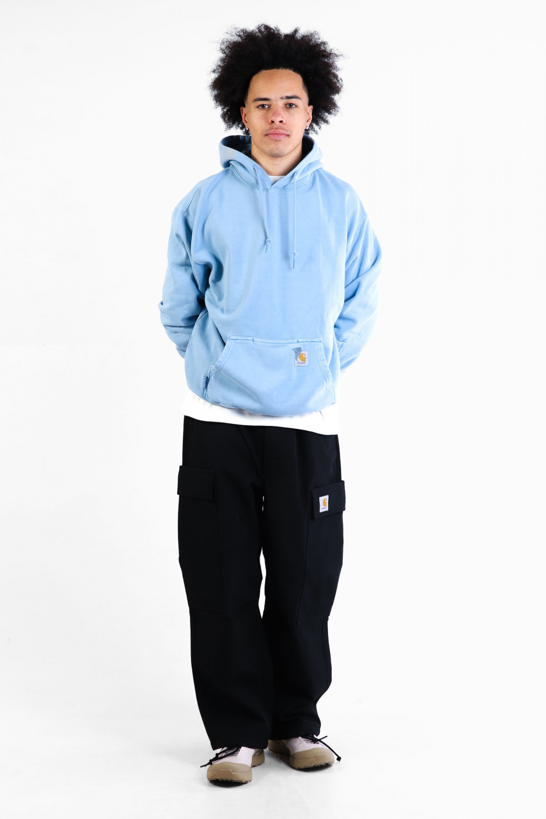 Hooded pigment dyed sweat Piscine