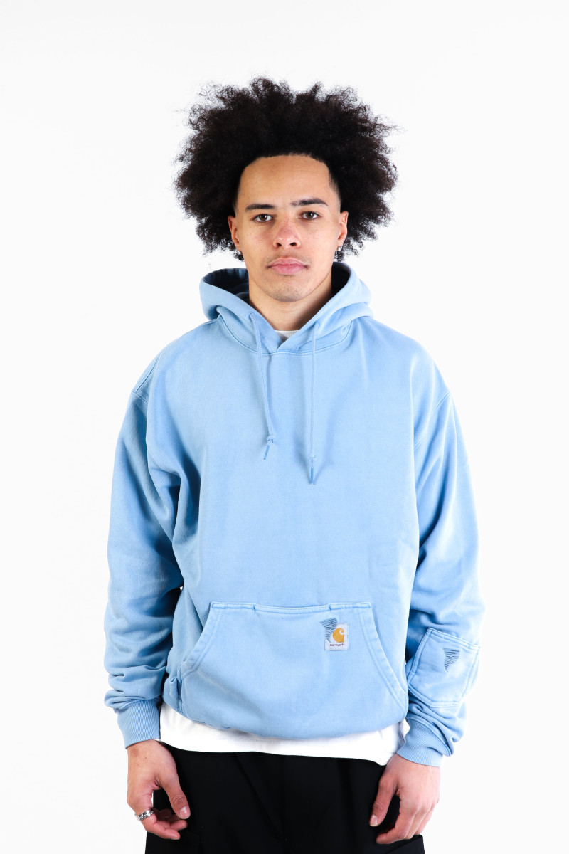 Hooded pigment dyed sweat Piscine