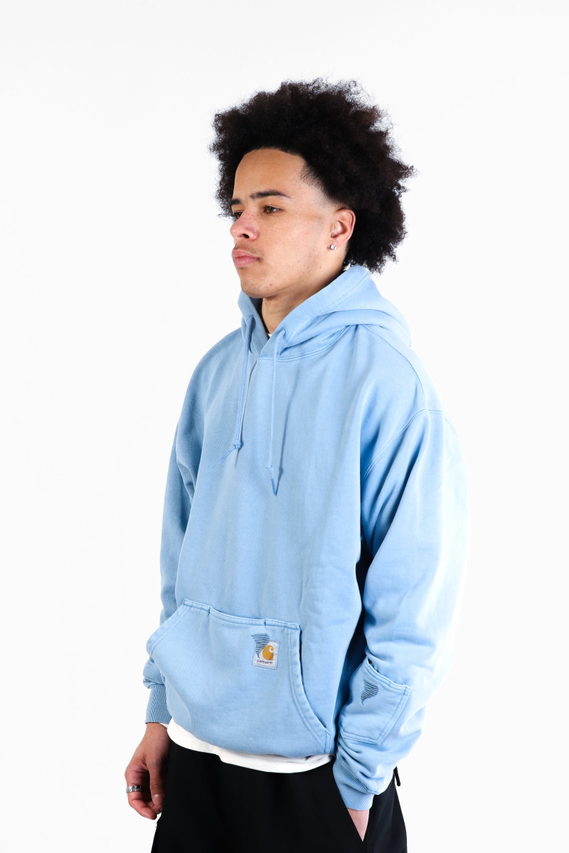 Hooded pigment dyed sweat Piscine