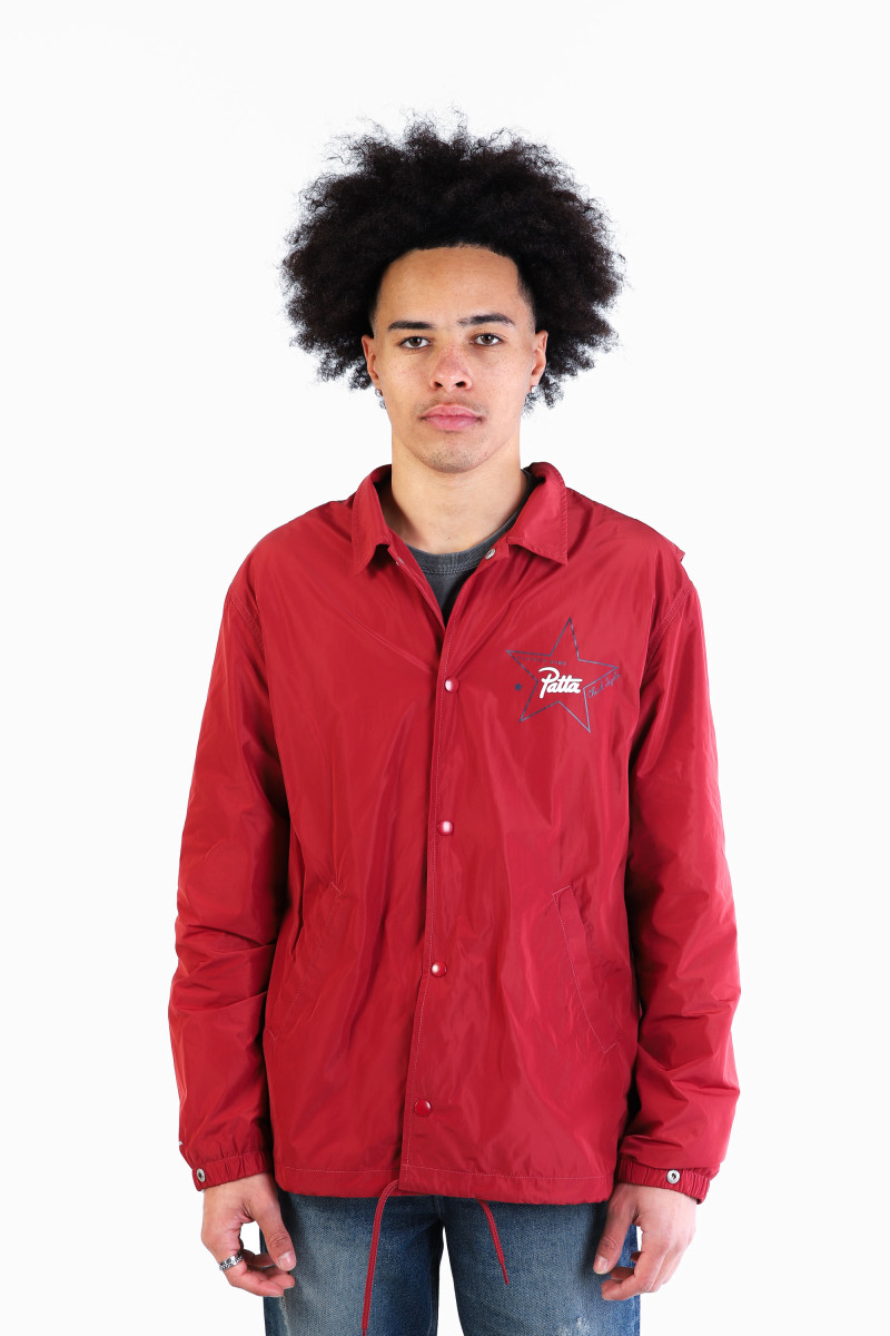 Patta coaches jacket garnet Dark red