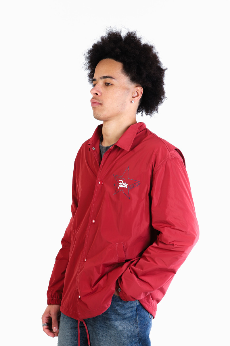 Patta coaches jacket garnet Dark red