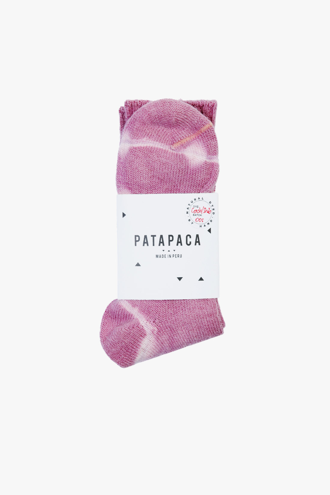 Shibori socks Cochineal